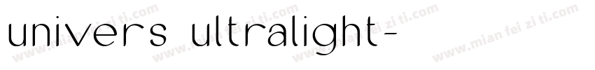 univers ultralight字体转换